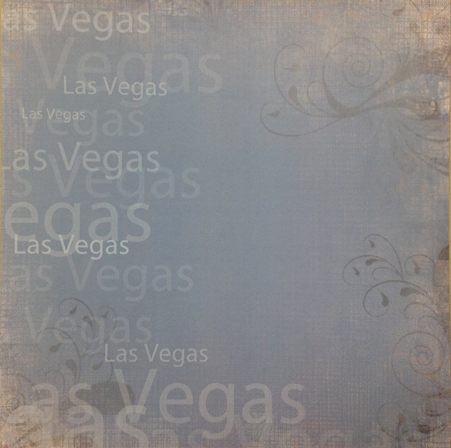 LAS VEGAS School Grunge Blue 12"X12" Custom Travel Paper Sheet LV - Scrapbook Kyandyland