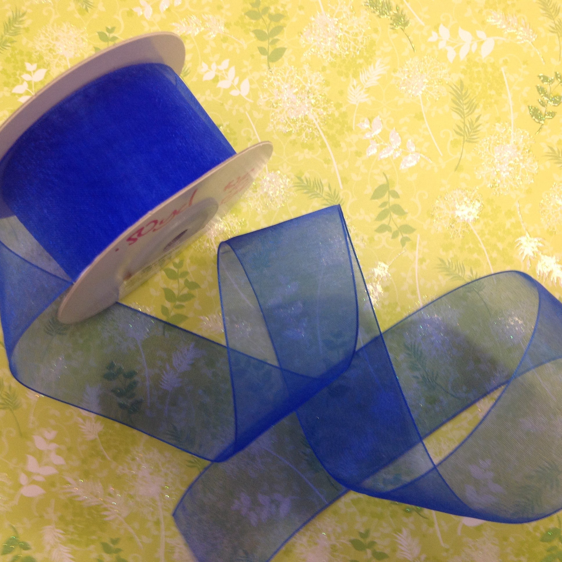 May Arts 1 1/2" Sheer Organza Ribbon 1 yard - Scrapbook Kyandyland