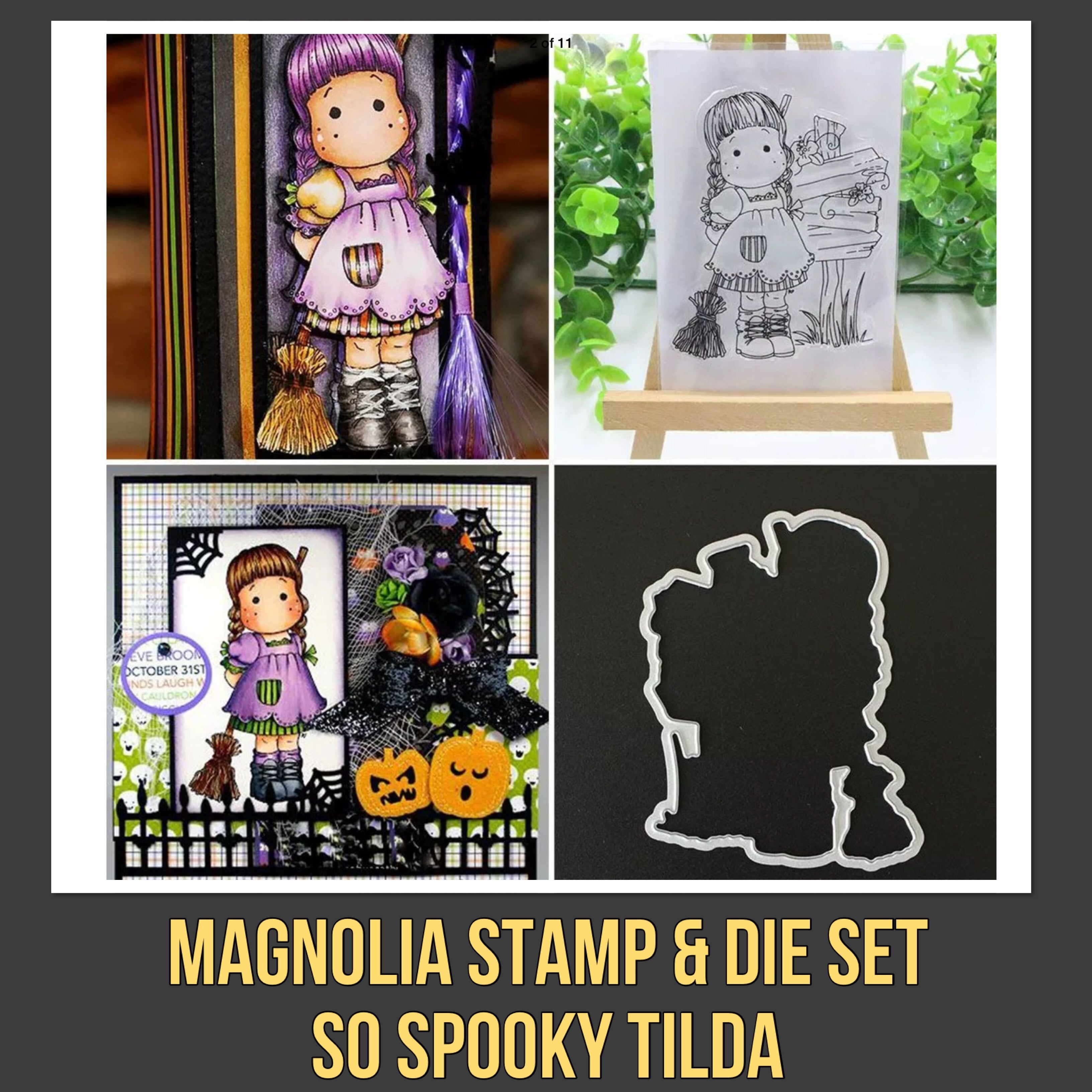 Magnolia SO SPOOKY TILDA Clear Acylic Stamp & Die Set Scrapbooksrus