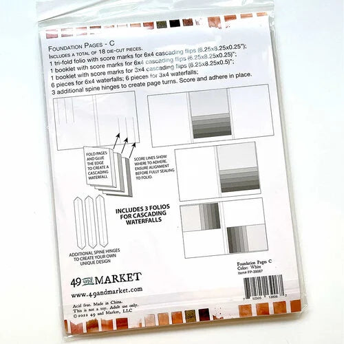49 and Market Foundation PAGES C WHITE 18pc Scrapbooksrus