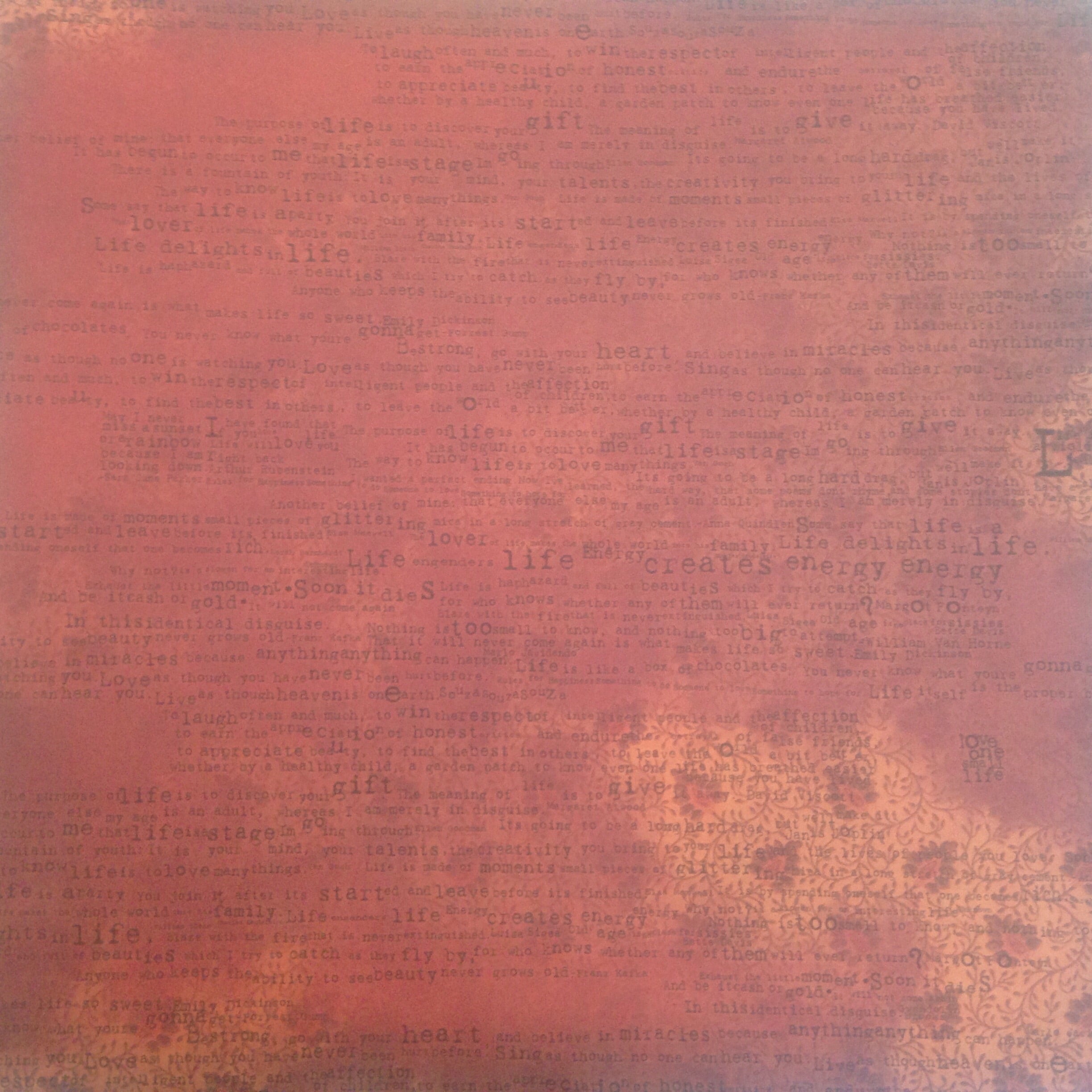 7 Gypsies ROUGE LIFE 12"X12" Scrapbook Paper