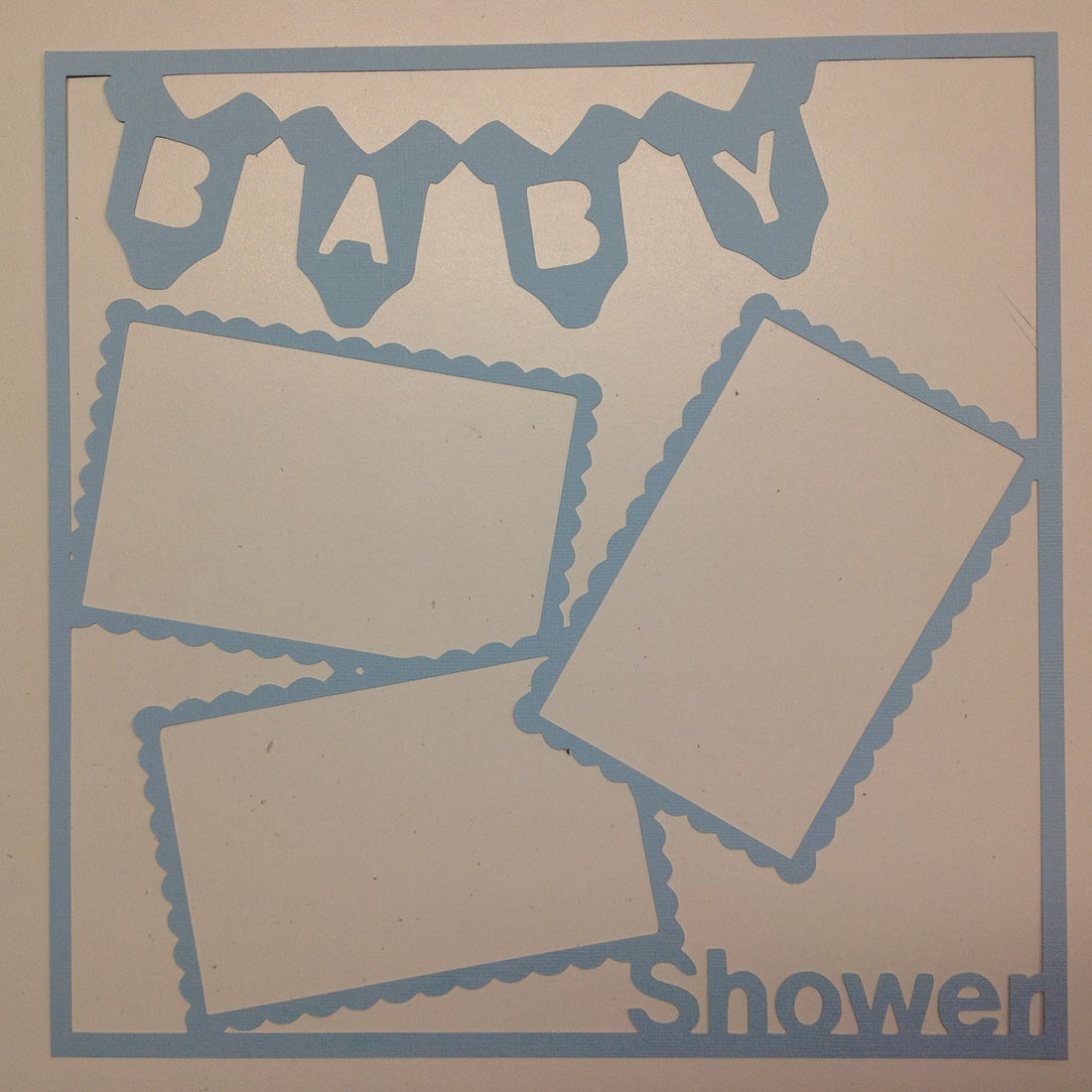 Page Frame BABY SHOWER 12"x12" Scrapbook Overlay