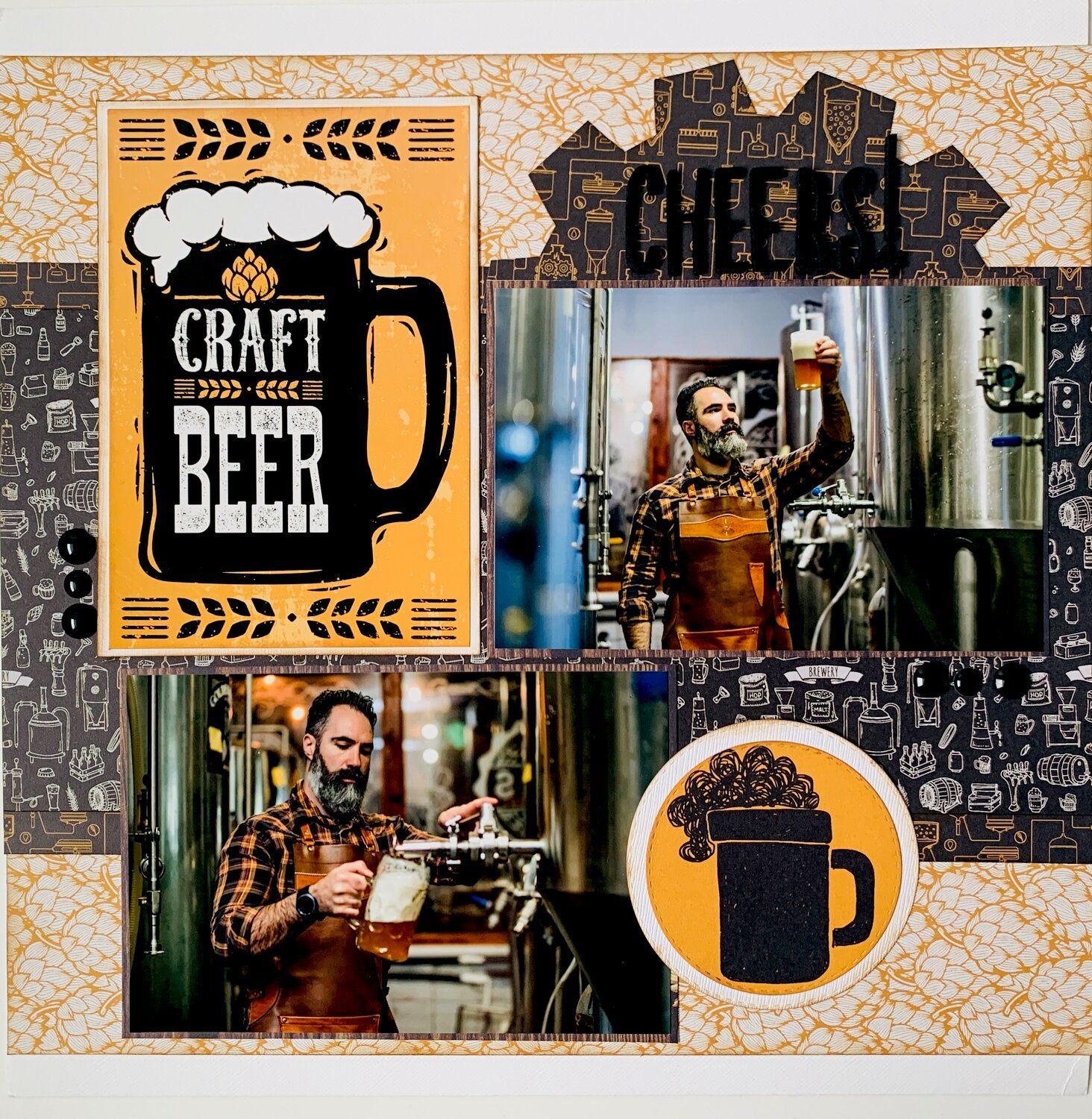 Reminisce BEER 30 THIRTY 12"X12" Scrapbook Kit 9pc Scrapbooksrus Store