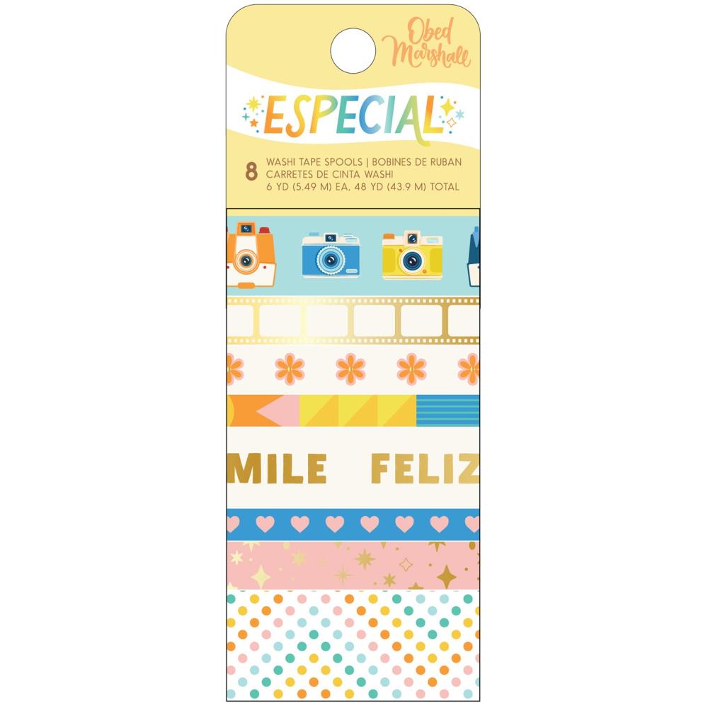 Obed Marshall ESPECIAL Decorative Washi Tape 8 Rolls Scrapbookrus
