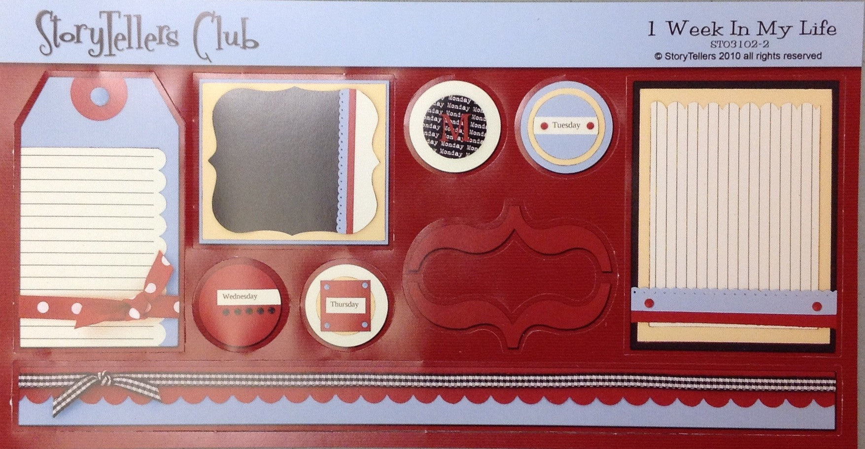 StoryTellers 1 WEEK IN MY LIFE 2-2 DIECUTS 6"X13"