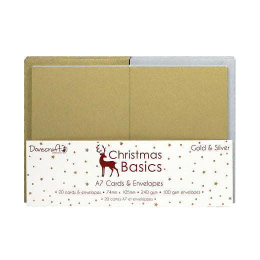 Dovecraft Christmas Basics CARDS & ENVELOPES 3"X4.5"