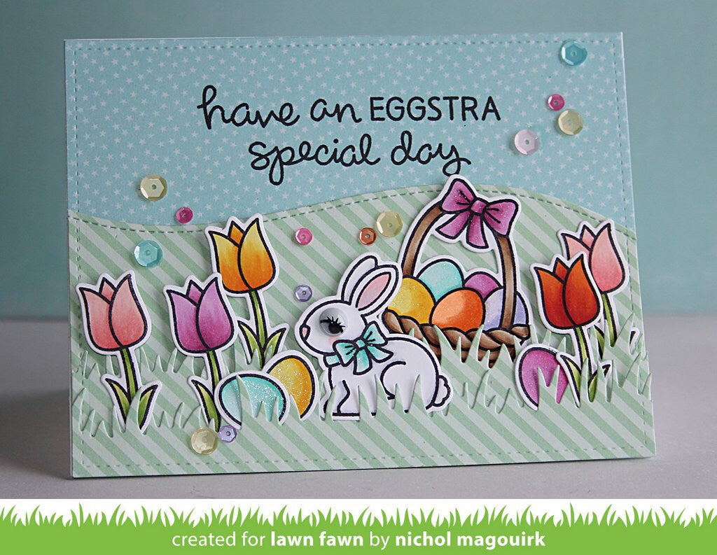 Lawn Fawn EGGSTRA SPECIAL EASTER Clear Stamps 4"X6" 16 pc Scrapbooksrus
