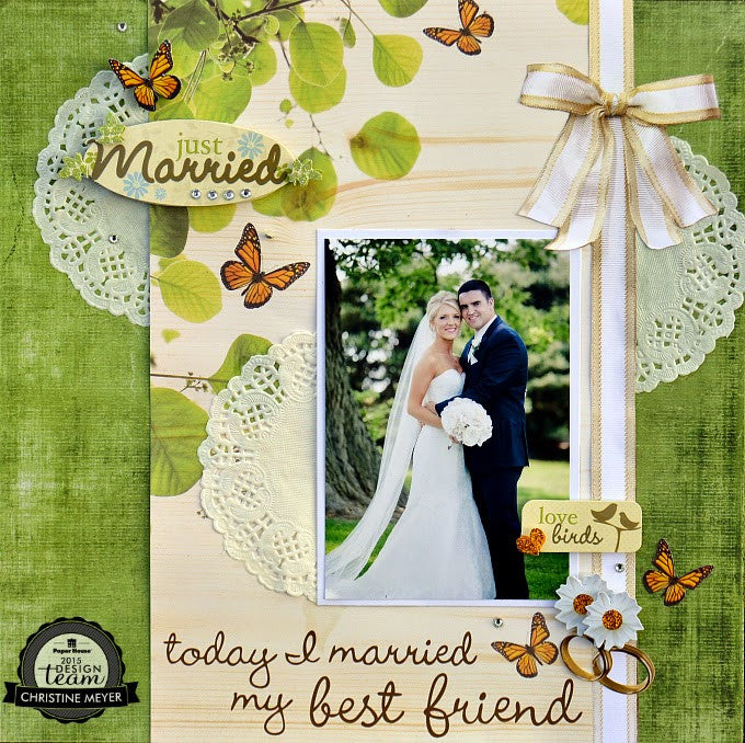 Paper House JUST MARRIED 3D Stickers 10pc