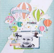 Kaisercraft Little One HARRY 12"X12" Baby Scrapbook Paper