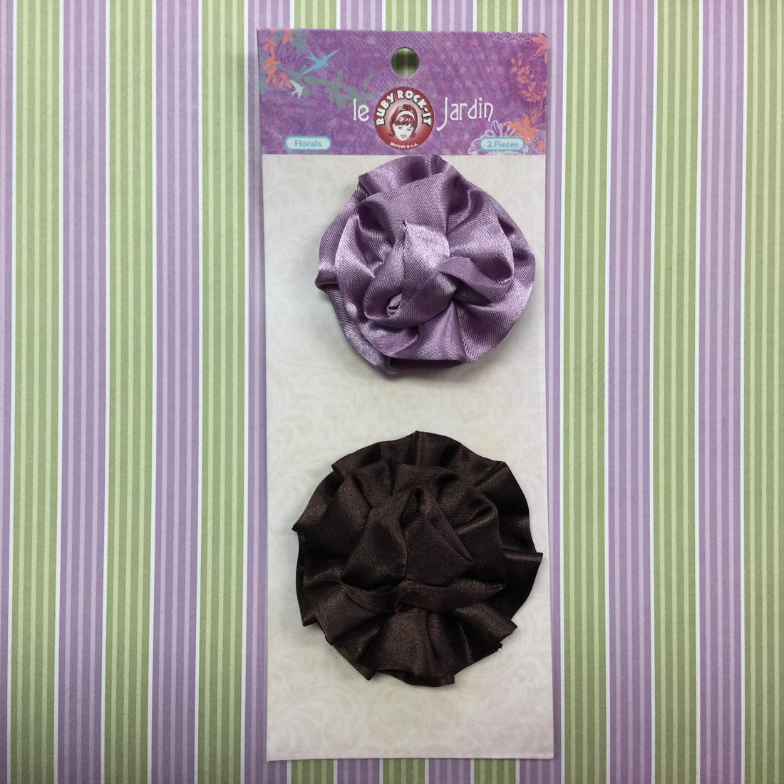Ruby Rock It Le Jardin FLORALS Satin Brown and Purple