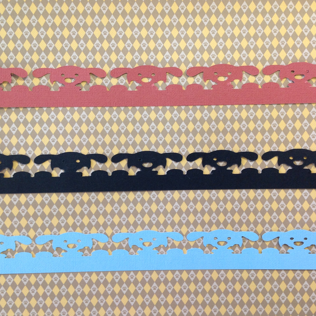 Pet DOG BORDERS Blue Diecut 2.5"X12"