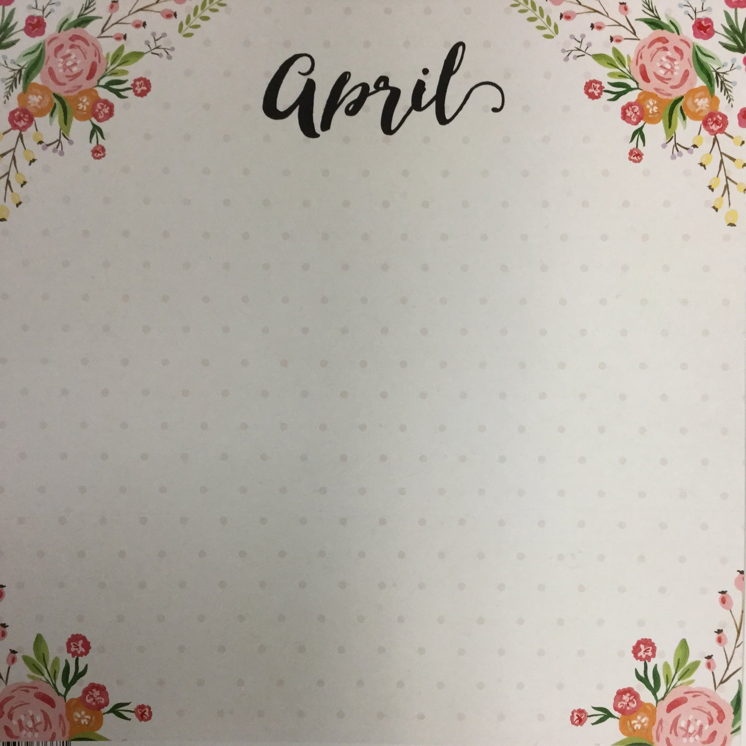 APRIL MEMORIES 12"X12" Scrapbook Customs Paper Scrapbooksrus