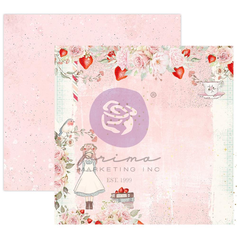 Prima STRAWBERRY MILKSHAKE 12"X12" PAPER PAD With Foil 24 sheets Shop at Scrapbooksrus Scrapbook Store Las Vegas