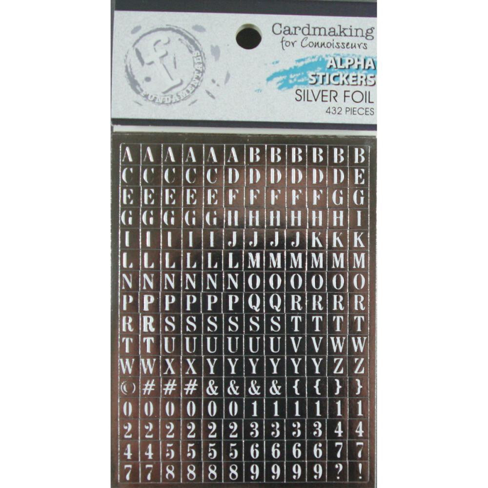 Ruby Rock It Alpha Stickers Mini SILVER FOIL
