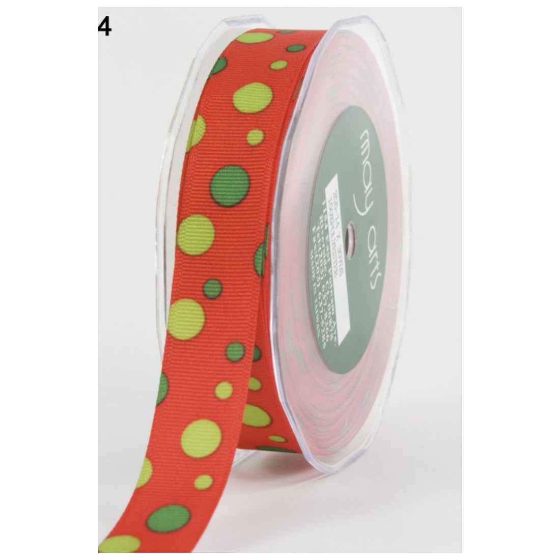 May Arts 7/8" Grosgrain Bubble Dot Ribbon 1 yard