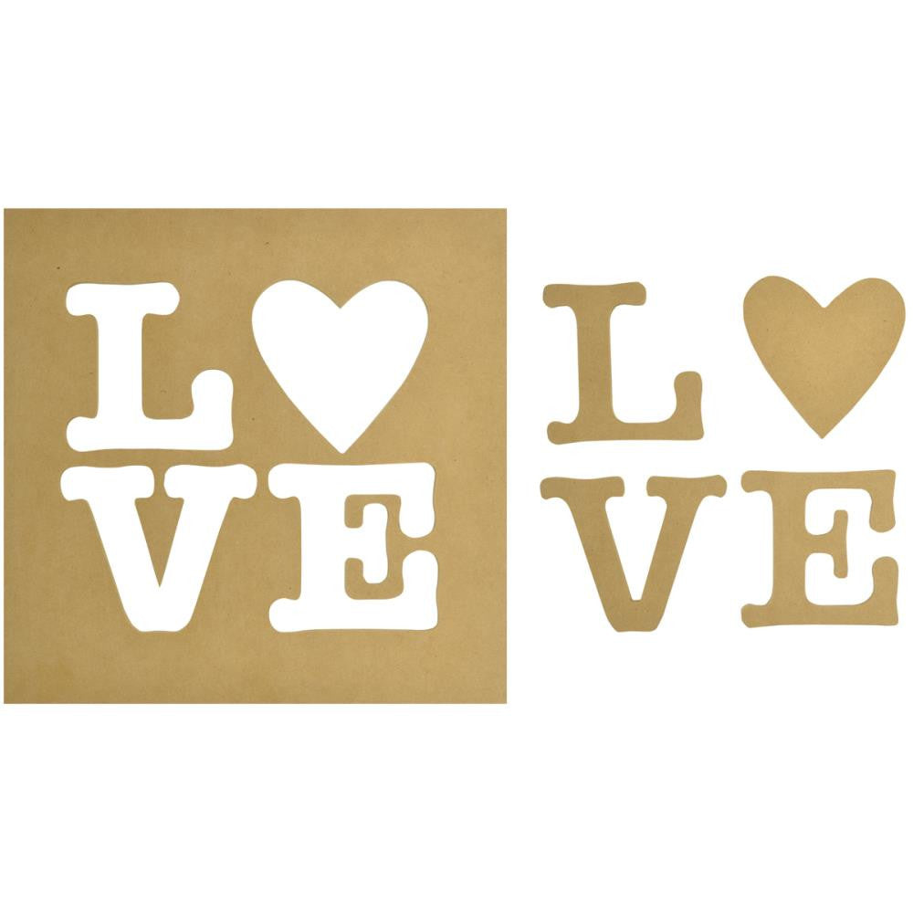 Kaisercraft Beyond The Page LOVE Wood Wall Art 12"X12" - Scrapbook Kyandyland