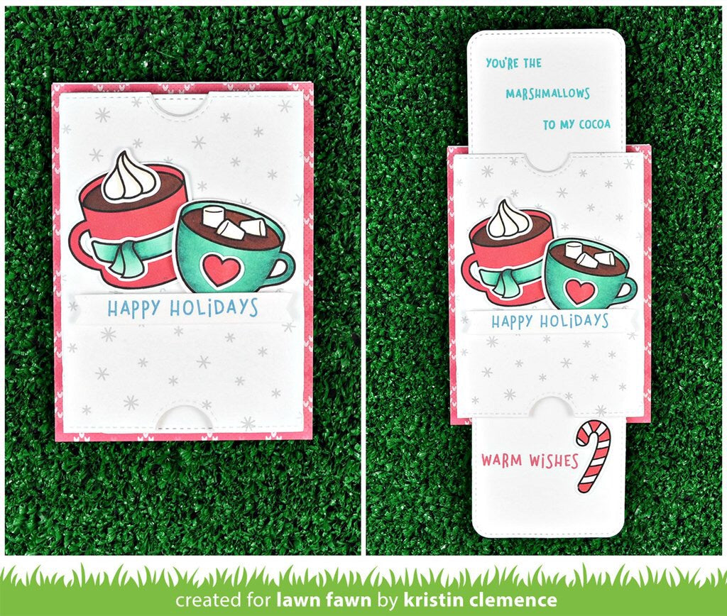 Lawn Fawn THANKS A LATTE Clear Stamps Coffee Sample @scrapbooksrus