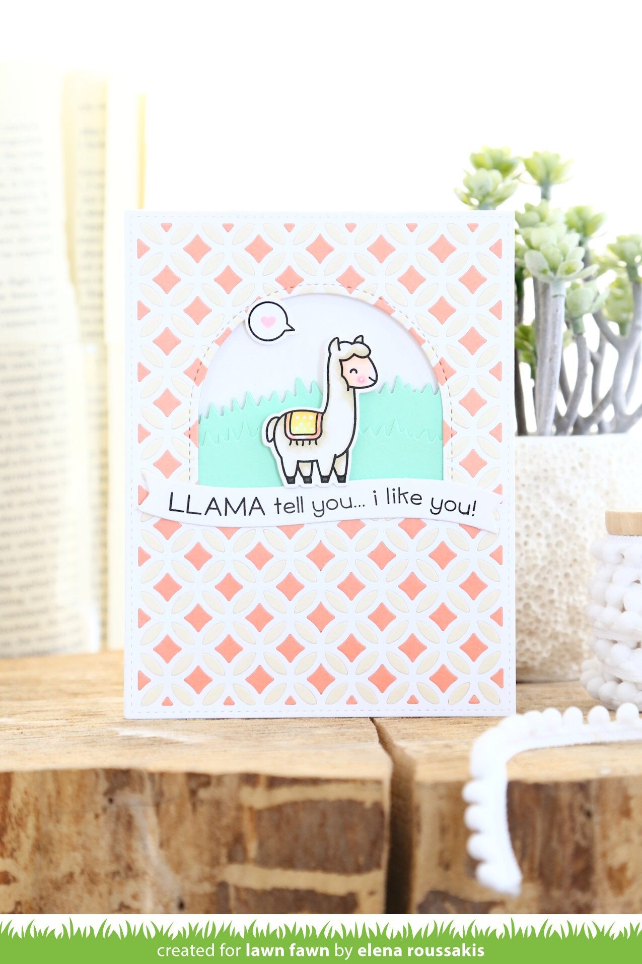 Lawn Fawn LLAMA TELL YOU Clear Stamps 3"X2" 7pc Scrapbooksrus