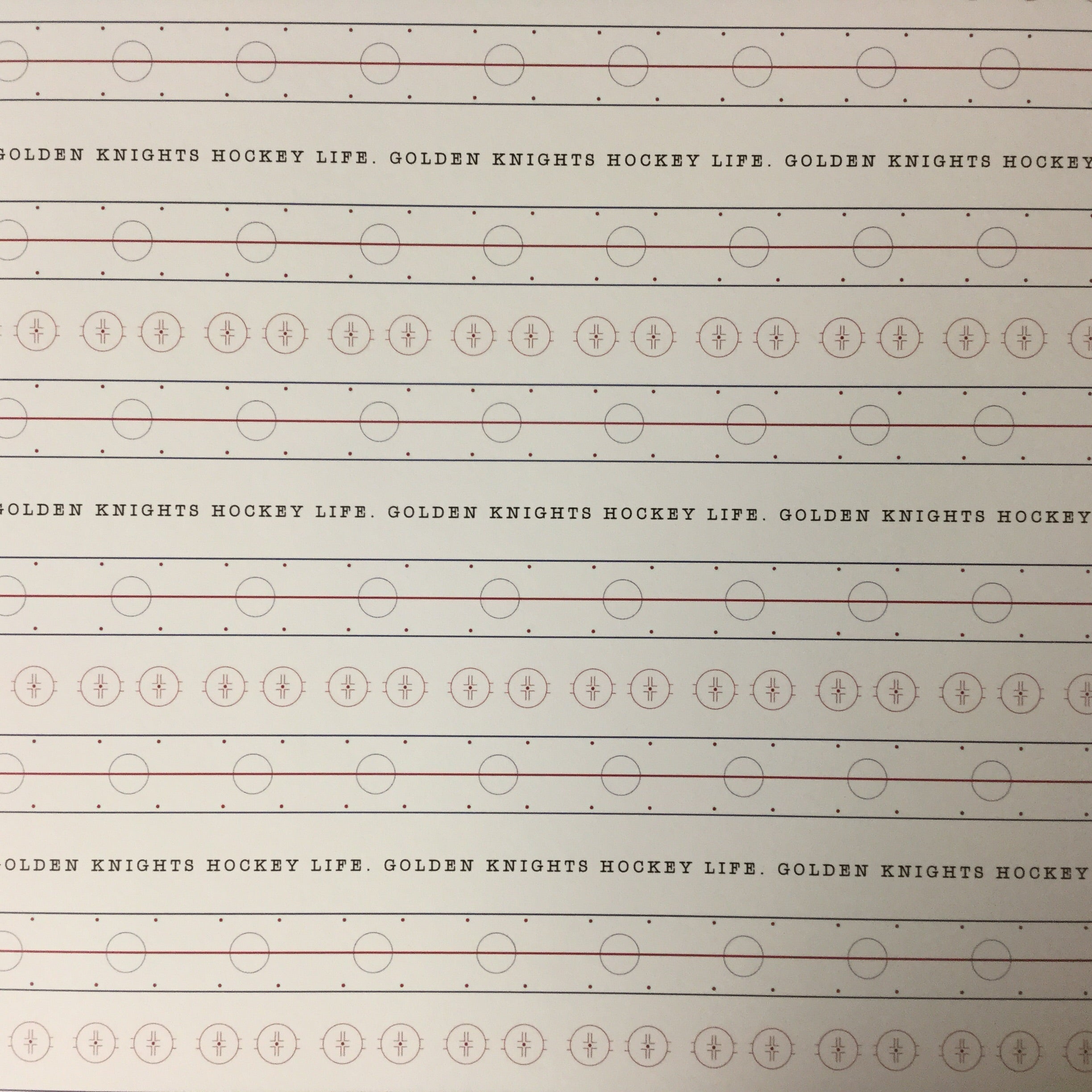 Golden Knights PRIDE HOCKEY KIT Yellow 12"X12" Scrapbook Paper 12 Sheets