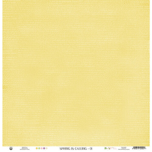 Asuka Studio Dusty Blue Floral NATURAL WREATH 12” x 12” Scrapbook Paper