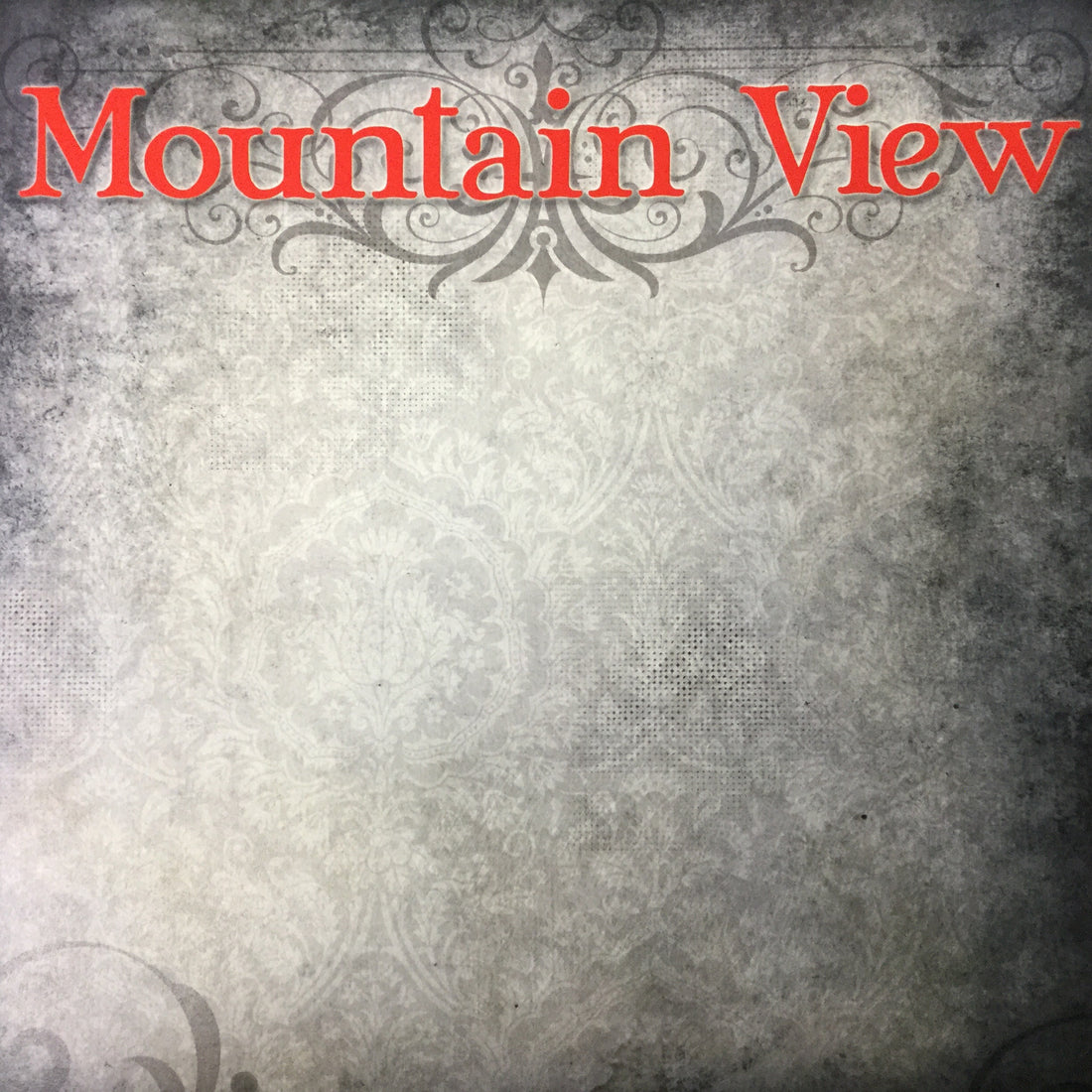 Old Antique MOUNTAIN VIEW Red 12"X12" Custom Travel Paper LV Scrapbooksrus