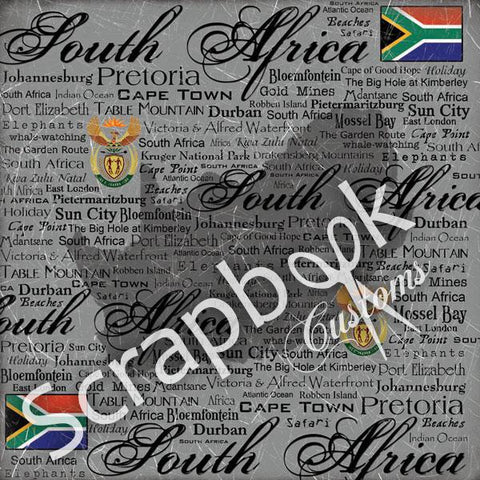 Africa 12"X12" South Africa SCRATCHY Travel Scrapbook Papers - Scrapbooksrus