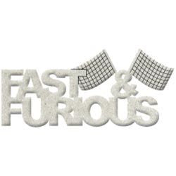 Fabscraps FAST & FURIOUS Die-Cut Grey Chipboard Word