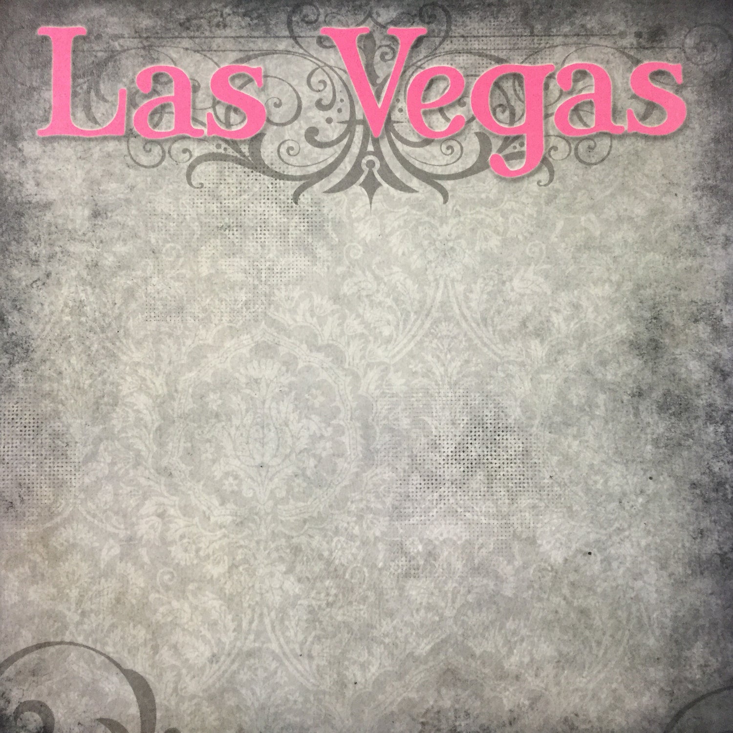 Old Antique PINK LAS VEGAS 12"X12" Custom Travel Paper LV
