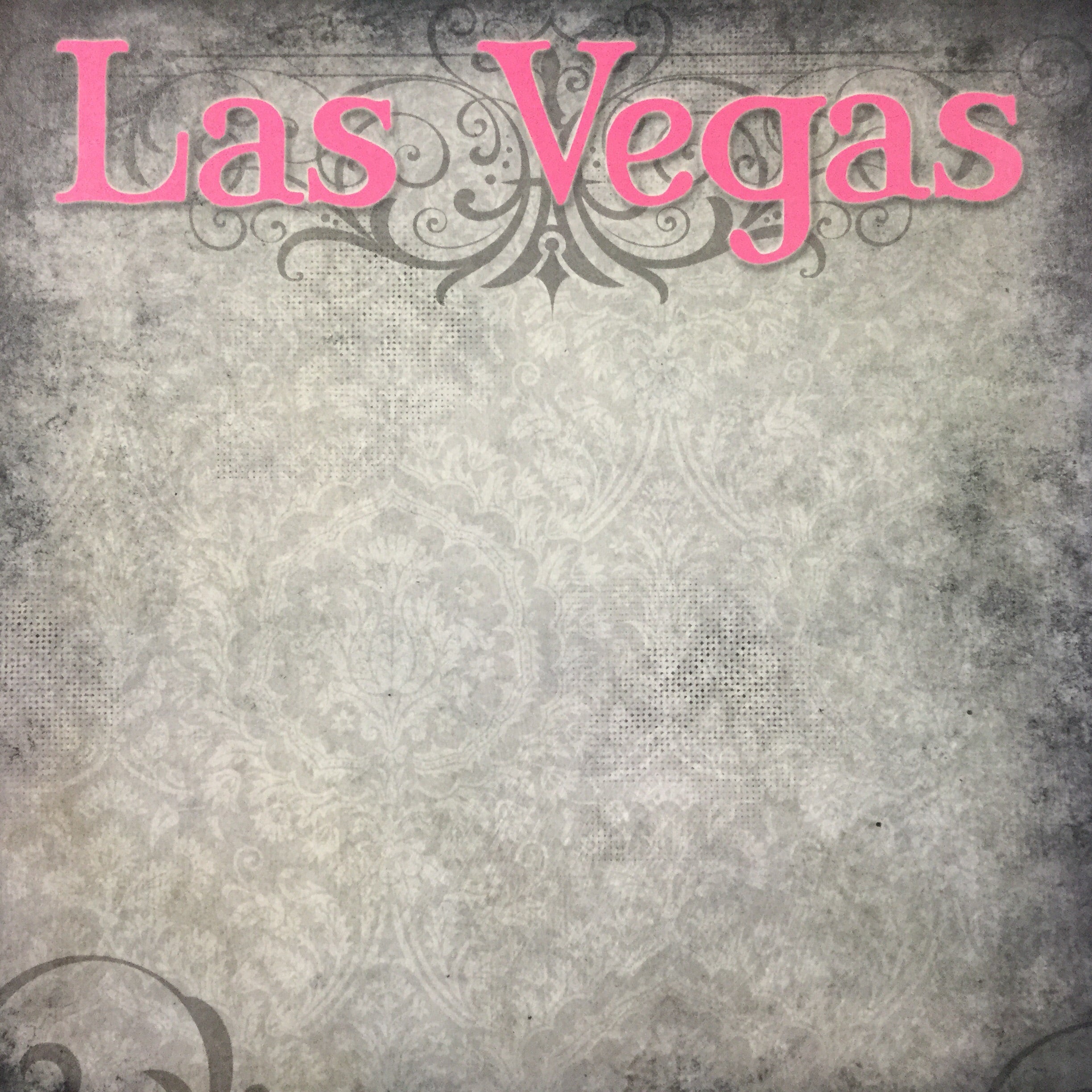 Old Antique PINK LAS VEGAS 12"X12" Custom Travel Paper LV
