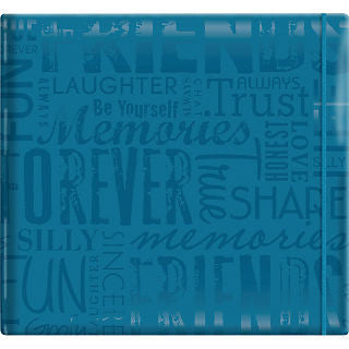 MBI Scrapbook Gloss TEAL FRIENDS 12"X12" Album