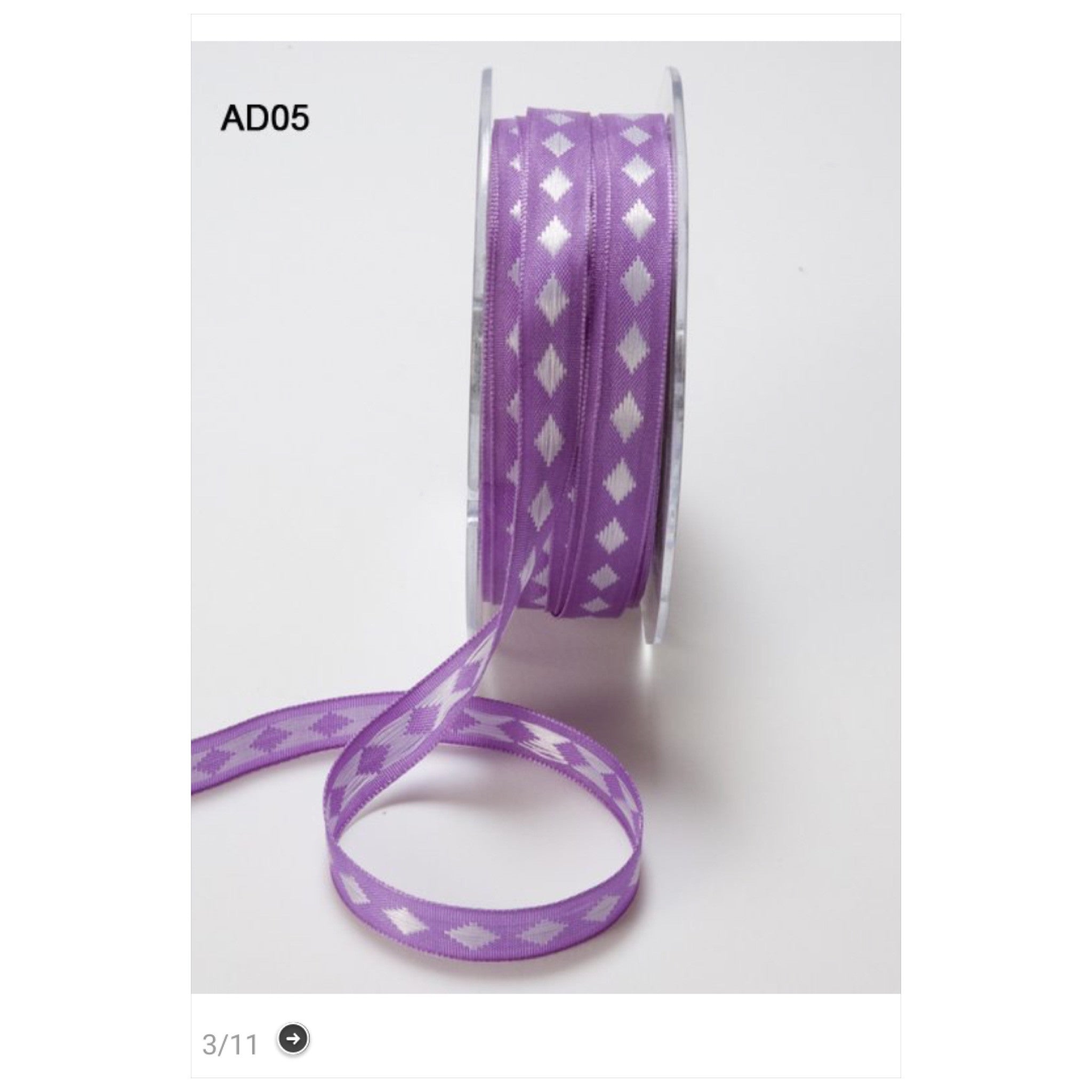 May Arts 3/8" Solid Diamond Ribbon 1 yard