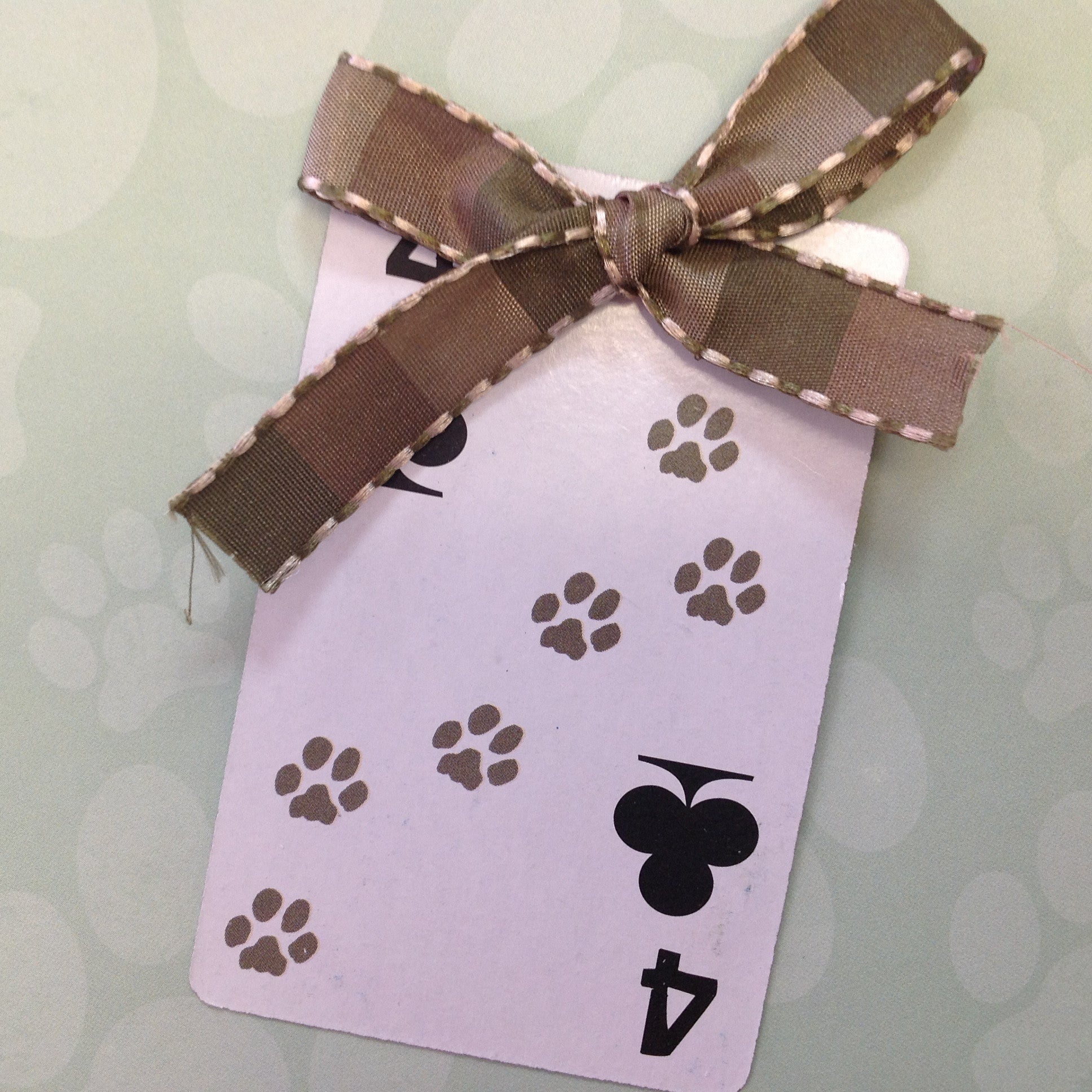 ALL ABOUT PAWS Pet Tag with Ribbon 2&quot;x4&quot; - Scrapbook Kyandyland