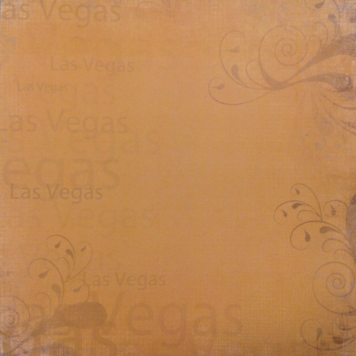 LAS VEGAS School Grunge Yellow 12"X12" Custom Travel Paper Sheet LV - Scrapbook Kyandyland