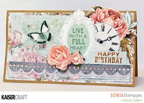Kaisercraft Sage And Grace THOUGHTS 12"X12" Scrapbook Sheet Scrapbooksrus