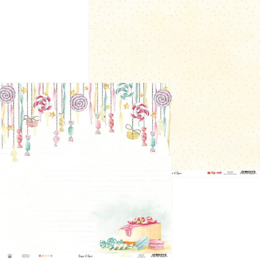 P13 SUGAR AND SPICE 12"X12" Scrapbook Paper 01 Candy String