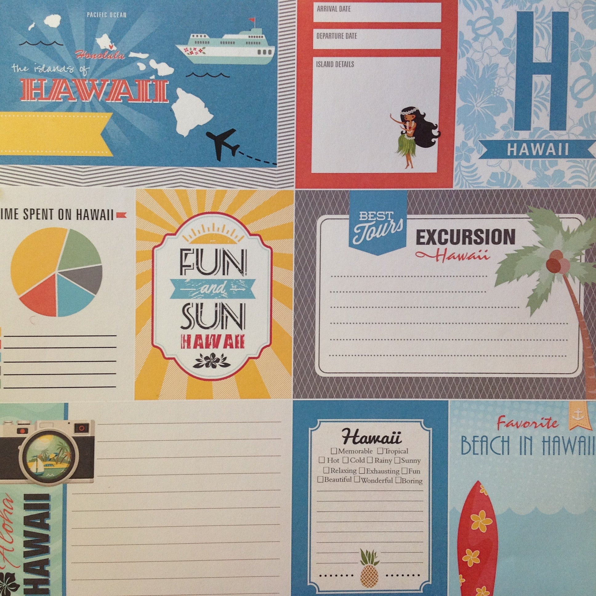 HAWAII DS TROPICAL 12"X12" Scrapbook Customs Paper