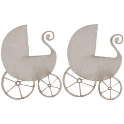 Fabscraps PRAM Die-Cut Grey Chipboard Word - Scrapbook Kyandyland