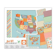 WeRM JET SET Travel 12X12 Album Kit 450pc - Scrapbook Kyandyland