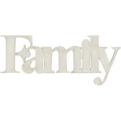 Fabscraps FAMILY Die-Cut Grey Chipboard Word - Scrapbook Kyandyland