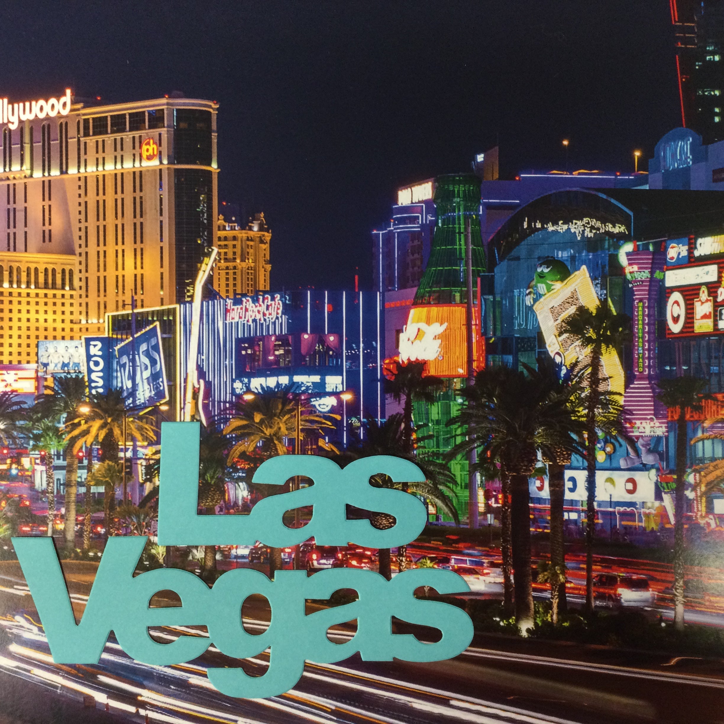 LAS VEGAS 2pc DieCut Scrapbook Die Cut Title