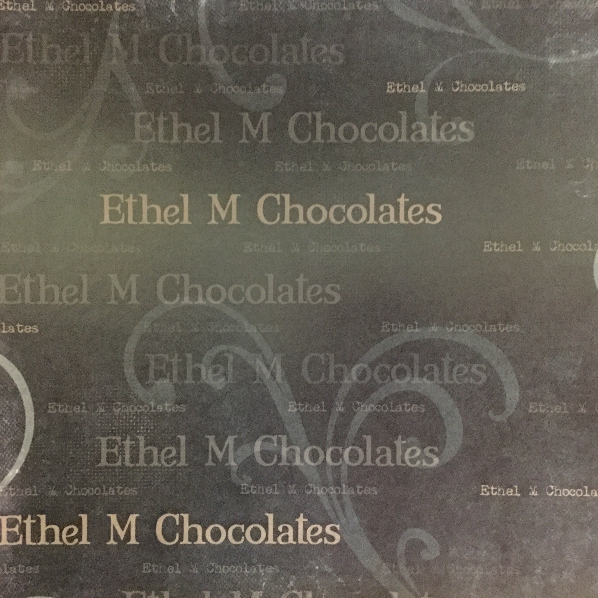 Old Antique Words ETHEL M CHOCOLATES 12"X12" Scrapbook Paper