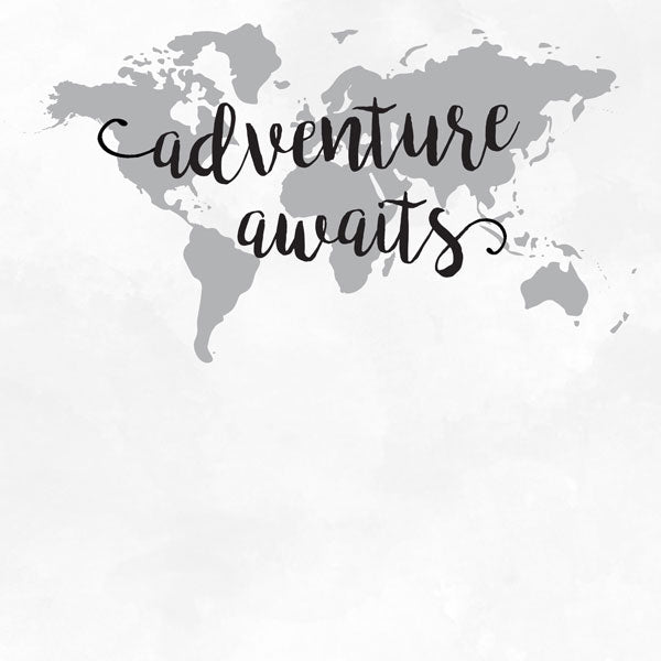Scrapbook Customs ADVENTURE AWAITS 12"x12" Travel Scrapbook Paper