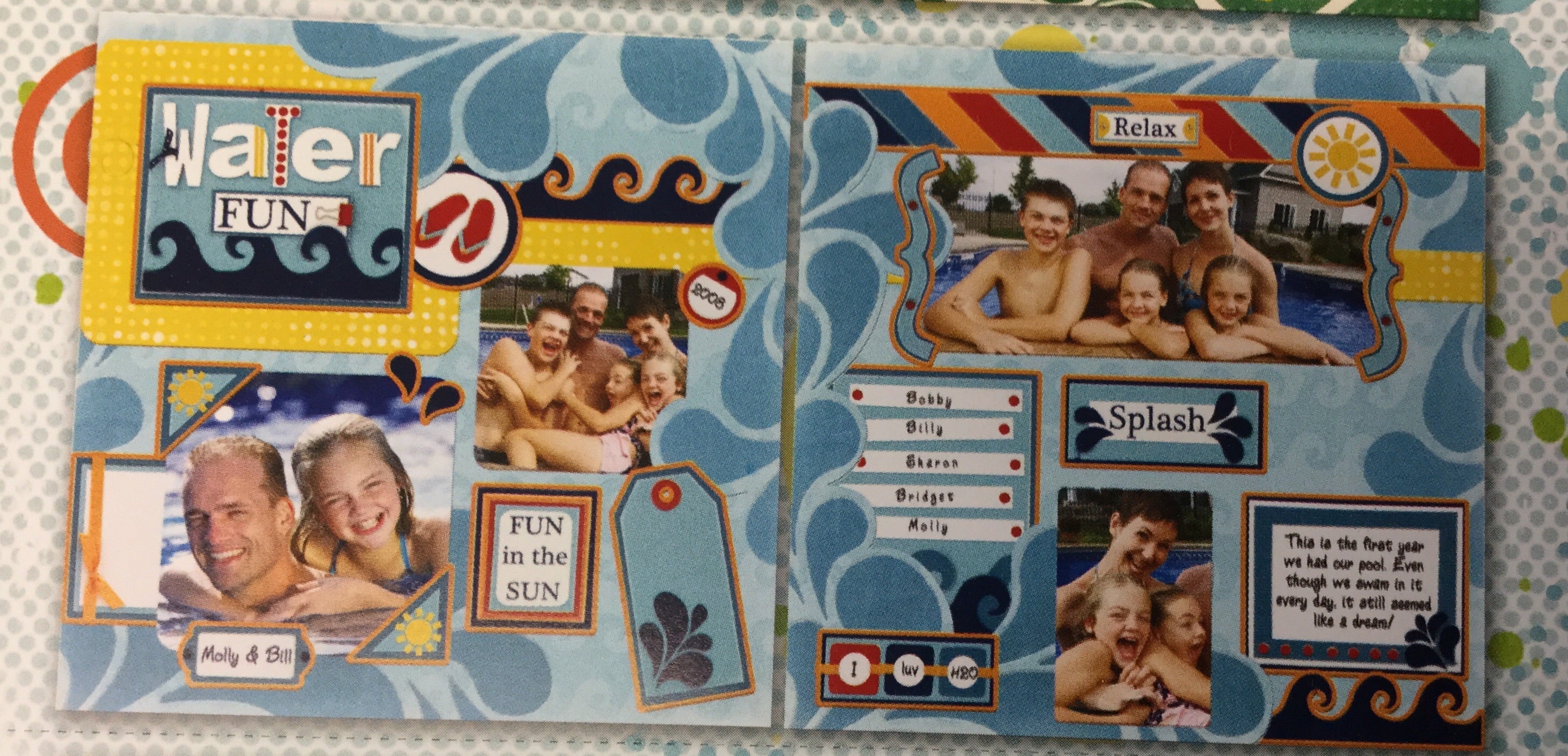 Storytellers SPLISH SPLASH KIT 12"X12" Scrapbook Paper & DieCuts 5pc Scrapbooksrus