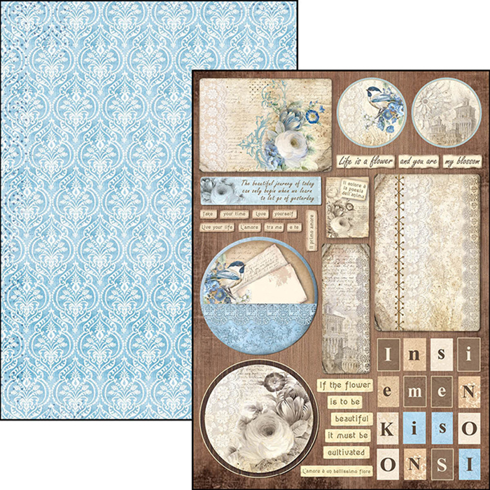 Ciao Bella BROCATTO ESTENSE A4 Paper Pad 9 sheets Scrapbooksrus