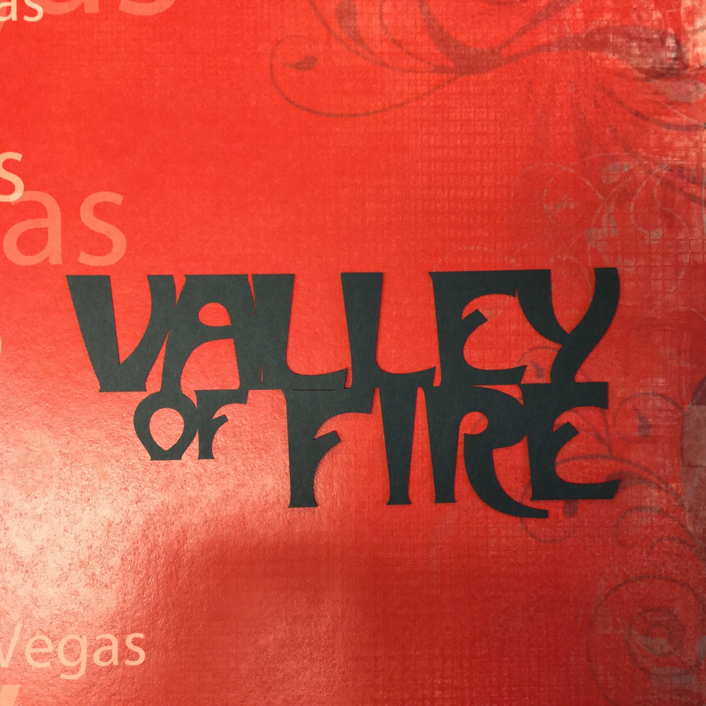 VALLEY OF FIRE Travel LasVegas Black Laser Cuts 3"X 7" Scrapbooksrus