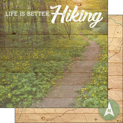 Scrapbook Customs HIKING, LIFE IS BETTER DS 12"X12" Paper ScrapbooksRus