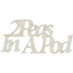 Fabscraps 2 PEAS IN A POD Die-Cut Grey Chipboard Word - Scrapbook Kyandyland