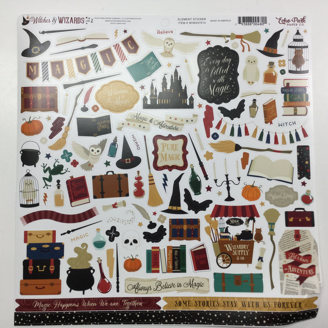 Echo Park WITCHES WIZARDS Crafting Collection Kit 12”x12” Scrapbookrus