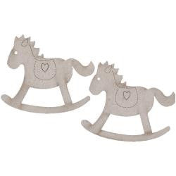 Fabscraps ROCKING HORSE  Die-Cut Grey Chipboard Word - Scrapbook Kyandyland