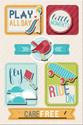 Imaginisce LITTLE MOMENTS Chipboard Stickers 6 pc - Scrapbook Kyandyland